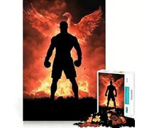 Phoenix Boxer Silhouette 1000 Piece Jigsaw Puzzles for Teenagers Jigsaw Think Game Calm Mind Quality Edge (38x26cm)