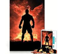 Phoenix Boxer Silhouette Adult Jigsaw Puzzle1000 Pieces Brain Teaser Mental Relax Pattern Assembly Santa Wish Item (50x75cm)