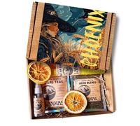 Phoenix Candle Company Lughnasadh Lammas Ritual Box - Beeswax Altar Candles, Herbal Tea, Room Spray, Herb Blend, Orange Slices & Book - Pagan Wiccan Sabbat Celebration Kit