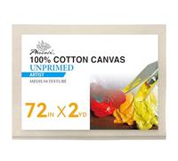 PHOENIX Canvas Fabric by The Yard - 72 in x 2 Yard (72x72 inch) - Cotton Duck Natural Material for Crafts Backing, Drop Cloth for Painting