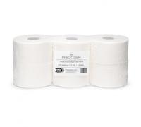 Phoenix Centrefeed Toilet Tissue Rolls 200m 2 Ply 6 Pack High Capacity Strong Absorbent Commercial Washroom Paper for Standard Dispensers UK