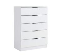 Phoenix Chest Of Drawers Storage 5 Drawer Organiser Bedroom Bedside Sideboard White