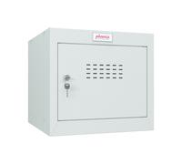 Phoenix CL Series Cube Lockers, No Shelf - 40wx40dx37h (cm), Cam Lock, Grey, Express Delivery