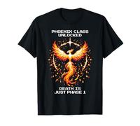 Phoenix Class Unlocked | Retro Pixel Rebirth Power T-Shirt