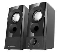 Phoenix Computer Speakers 6W RMS 2.0, 3.5 mm Jack Connection and USB Power Cable, Port for Microphone and Headphones