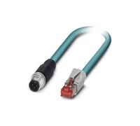 Phoenix Contact 1403497 Network Cable M12 to RJ45 CAT5e SF/UTP Blu...