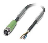 Phoenix Contact 1508378 Sensor/Actuator Cable 3-Pin M8 10m Black PVC