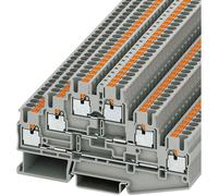 PHOENIX CONTACT PT 2.5-3L Multi-Level Terminal Block, Grey, Nominal Voltage: 500 V, Nominal Current: 20 A, Cross Section: 0.14 mm² - 4 mm², 102 mm Length