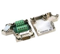 PHOENIX CONTACT - 9 Pin D-Sub Plug to Screw Terminals, Right Angle, Re-wireable