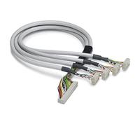 PHOENIX CONTACT FLK 50/4X14/EZ-DR/1000/Konfek Assembled Round Cable, Connector 1 IDC/FLK Socket Strip (1 x 50 pin), Connector 2 IDC/FLK Female Strip (4 x 14 pin), Cable Length 10 m