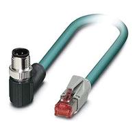 PHOENIX CONTACT NBC-M12MRD/0.5-93E/R4AC US network cable, 4-pin, 0.5 m cable length, 40.600 g, aqua blue