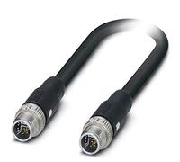 PHOENIX CONTACT NBC-MSY/2.0-94H/MSY SCO Hybrid Cable, 100 MBit/s Ethernet Hybrid circat5, 8 Pin, PUR Halogen-Free, Shielded, M12 Speedcon/IP67 Plug Straight, 2 m Cable Length, Black