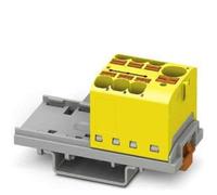 PHOENIX CONTACT PTFIX 10/6X4-NS35 YE Distribution Block 800V 63A Number of Connections 7 Cross Section 0.2mm²-6mm² AWG 24-10 Width 28.6mm Yellow (Pack of 8)