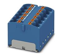 PHOENIX CONTACT PTFIX 12X4-G BU Internal Distribution Block Bridged 450V 32A Number of Terminals 12 Section 0.2mm²-6mm² AWG 24-10 Width 36.9 mm Height 22.7 mm Blue 8pcs