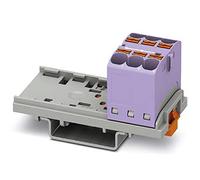 PHOENIX CONTACT PTFIX 6X4-NS35 VT Vertical Distribution Block 800 V 32 A Number of Terminals 6 Section 0.2 mm²-6 mm² AWG 24-10 Width 28.6 mm Purple 8 Pieces