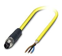 PHOENIX CONTACT SAC-3P-M8MS/10.0-542 SH BK Sensor/Actuator Cable, 3 Pin, Shielded, 10 m Cable Length, 326,600 g, Yellow