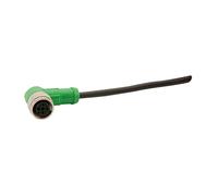 Phoenix CONTACT SAC-4P-5.0-PUR/M12FR Sensor/Actuator Cable, 4 Pin, PUR Halogen-Free, Free Cable End, Socket Angled M12, 5 m Cable Length, 135,600 g, Black/Grey