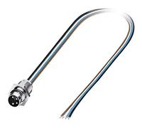 PHOENIX CONTACT SACC-E-M12MS-8CON-PG9/0.5 Flush-Mounted Connector 8-Pin M12 A-Coded Front Wound Screw Mounting with Pg9 Thread with 0.5 m TPE Strand Size 8 x 0.25 mm² Conductor Cross Section 23,900 g