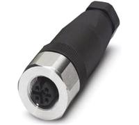 Phoenix Contact SACC M12 M12 Round Connector Socket 4-Pin / 4.0A Cable Assembly, Screw Connection IP65, IP67, IP69K