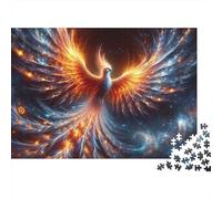 Phoenix Cosmic Fire 1000 Piece Jigsaw Puzzles Fiery Phoenix in Space for Adult Educational Game Beautiful Decoration Challenge High Difficulty Male And Female Birthday 38x26cm/1000pcs Gifts