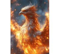 Phoenix Diamond Art Animal Diamond Painting Kits for Adults Beginner 5D DIY Full Square Drill Cross Stitch Kits for Adults Arts and Crafts for Bedroom Decor, Room Decor, Gifts 32x44 Inch -bby2507W7