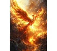 Phoenix Diamond Art Dream Diamond Painting Kits for Adults Beginner 5D DIY Full Square Drill Cross Stitch Kits for Adults Arts and Crafts for Bedroom Decor, Room Decor, Gifts 100x135cm -bby25071W