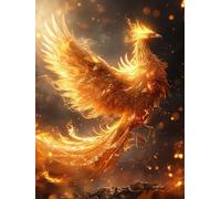 Phoenix Diamond Art Kits Adults, Bird Diamond Painting for Beginners, 5D DIY Full Drill Cross Stitch Embroidery Crystal Art Kits, Crafts for Adults Painting for Home Wall Decor Gifts 36x48 inch C-1370