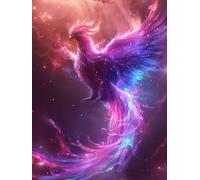 Phoenix Diamond Art Kits Adults, Bird Diamond Painting for Beginners, 5D DIY Full Drill Cross Stitch Embroidery Crystal Art Kits, Crafts for Adults Painting for Home Wall Decor Gifts 24x32 inch 0-8280