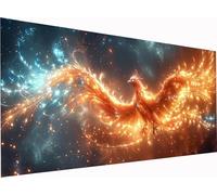 Phoenix Diamond Art Kits Adults, Large 32x16 Inch 5D Diamond Painting for Beginners Bird, DIY Full Drill Cross Stitch Embroidery Crystal Art, Crafts and Painting for Home Wall Decor Gifts U-6398