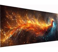 Phoenix Diamond Art Kits Adults, Large 32x16 Inch 5D Diamond Painting for Beginners Bird, DIY Full Drill Cross Stitch Embroidery Crystal Art, Crafts and Painting for Home Wall Decor Gifts W-6747