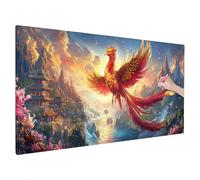 Phoenix Diamond Painting Kit for Beginners, Large Diamond Arts and Crafts for Adults 200x80cm, 5D DIY Crystal Art Landscape, Gem Art and Hobbies for Adults Women, Christmas Decorations, Gifts Q-38