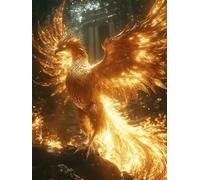 Phoenix Diamond Painting Kits for Adults, Pattern Bird Diamond Art 5D DIY Full Square Drill Gem Crystal Art Kits Crafts for Adults, Home Room Decor, Bedroom Decor, Gifts for Women 100*135CM -yym2507A3