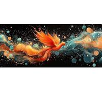 Phoenix Diamond Pinting Dream Diamond Art Kits Adults, Crystal Gem Art 5D DIY Round Full Drill Crystal Rhinestone Embroidery Cross Stitch Hobbies for Adults Women, Home Decor 70*140CM -hjw2604K2