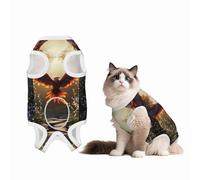 Phoenix Dog Surgery Suit Recovery Suit, Breathable Full Body Dog & Cat Surgical Suit with Cute Prints, Alternative to Cone for Spay Neuter Wound Care, Male & Female Pets Medium