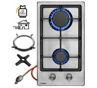 Phönix Domino-ST 2-Burner Gas Cooktop Stainless Steel Wok Grate LPG/Propane