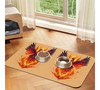 Phoenix Durable Pet Absorbent Tablecloth Non-Slip Dining Pad For Dog Cat Food Water Bowls Feeder Mat