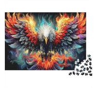 Phoenix Eagle Colourful Phoenix with Black Wings 1000 Pieces Jigsaw Puzzles for Adults Fun Activity for Rainy Days 52x38cm/1000pcs