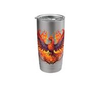 Phoenix Eagle Reborn New Beginning Flames Under Sun Symbolic Stainless Steel Insulated Tumbler