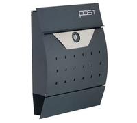 Phoenix Estilo Mb0122Ka Front Loading Letter Box Graphite Grey, Wall Mounted, Key Lock, Water Resistant, Newspaper Tray