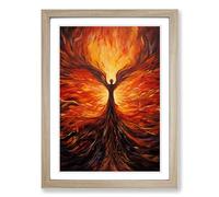 Phoenix Expressionism No.2 Framed Print | A2 Oak Framed Wall Art | Ready to Hang | Eclectic Historical Picture | Living Room Bedroom Lounge Office