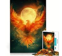 Phoenix Fire Animal 1000 Pieces Jigsaw Puzzles for Teenagers Enhance Memory Easy Leisure Firm Cut Wall Art Decor (50x75cm)
