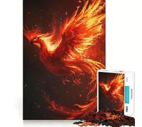 Phoenix Fire Animal Jigsaw Puzzles 1000 Piece for Teenagers Mental Logic Toy Calm Escape Fine Edge Art Collectible (50x75cm)