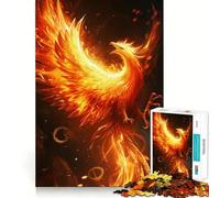 Phoenix Fire Animal Jigsaw Puzzles for Adults 1000 Pieces Clear Logic Toy Quiet Hobby Perfect Cut Stylish Gift (50x75cm)