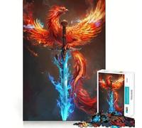 Phoenix Fire Animal Jigsaw Puzzles for Teenagers 1000 Piece Wise Think Toy Gentle Leisure Tight Cut Santa Wish List (38x52cm)