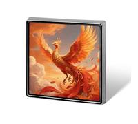 Phoenix Fire Feathers Brooch Pins Aluminum Alloy Lapel Pins for Men Women Badge Button Decorative Jewelry Charms for Hats Bags Backpacks Suits Shirts Scarves Clothing Accessories Gift