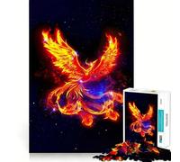 Phoenix Fire Zodiac Cosmos Adult Jigsaw Puzzles 1000 Pieces Brain Workout Toy Casual Relax Image Assembly Artistic Gift (38x52cm)