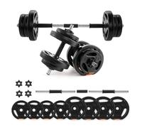 Phoenix Fitness Dumbbells Weight Set - Adjustable 2-in-1 Barbell Set for Exercise, Muscle and Strength Training - Weight: up to 15kg