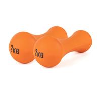 Phoenix Fitness RY928-2 Neoprene Dumbbell Weight for Home Exercise Men, Women and Kids Arm Hand Weights Pilates Dumbbells - Sold as a Pair 2kg, Orange