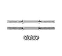 Phoenix Fitness 35cm Dumbbell Bars - Pair of 1” Dumbbell Handles with 4x Spinlock Collars & Optional Barbell Connector for Weightlifting and Strength Training at Home & Gym - Solid Steel, 35cm