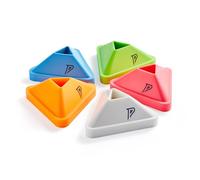 Phoenix Fitness Agility Training Cones - 30 Pack Football Cones & Marker Cones - Multi-Coloured Mini Triangle Cones for Speed Training, Footwork, Fitness, PE & Coaching